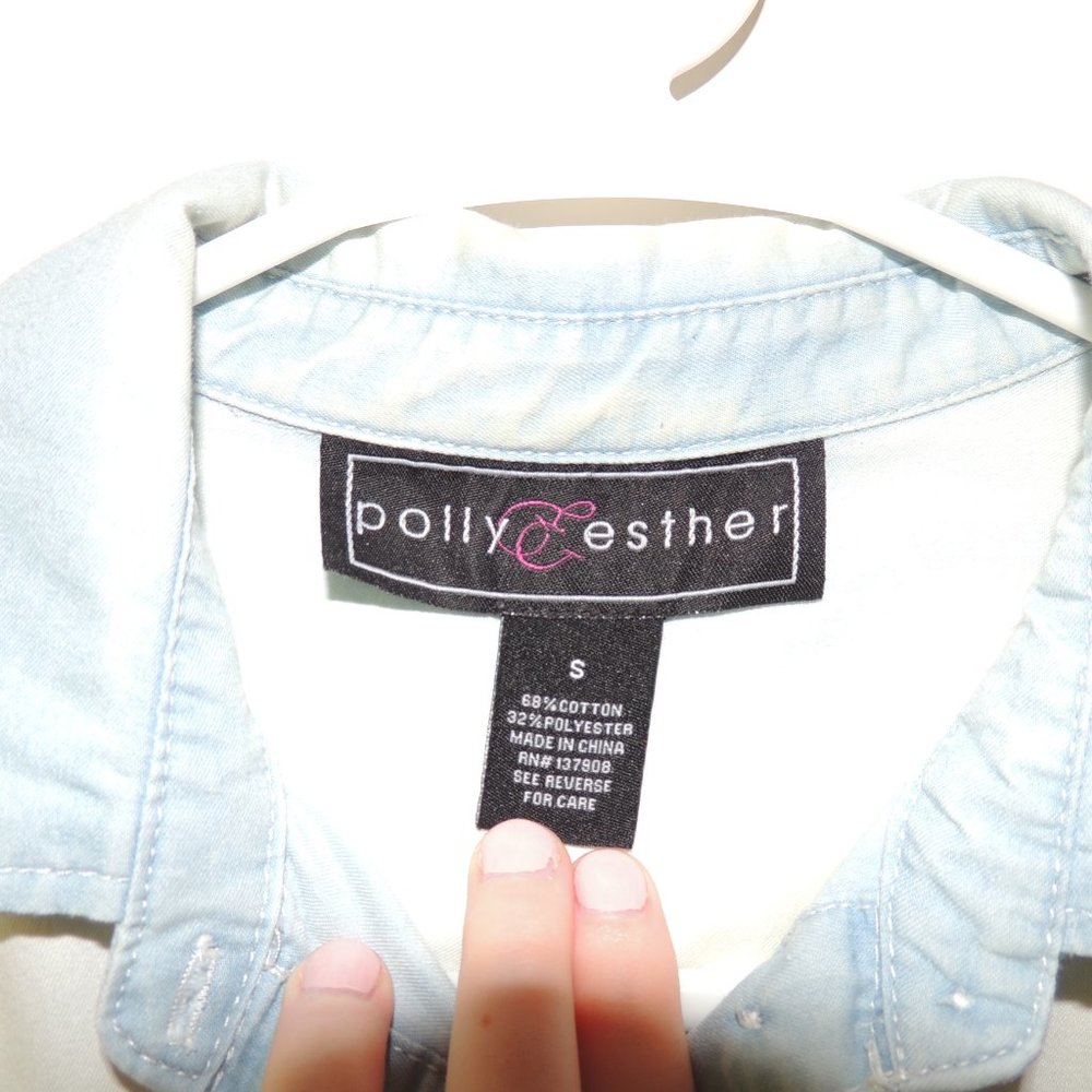 Divided Jean Button-Up - Picture 2 of 4